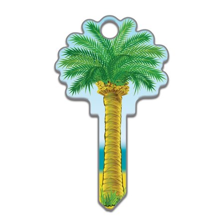 KEY SHAPES Lucky Line  Palm Tree House Key Blank Double  For Kwikset KW1/11 B112K
